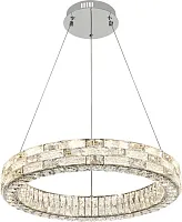 Люстра подвесная LED с пультом Gabbana 4014/09/06P Stilfort прозрачная на 1 лампу, основание хром в стиле современный кольца с пультом Люстра подвесная LED с пультом Gabbana 4014/09/06P Stilfort прозрачная на 1 лампу, основание хром в стиле современный кольца с пультом